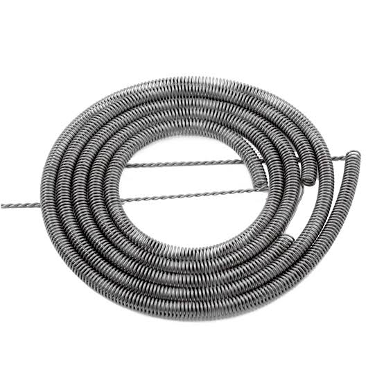 Finished heating element coils laid out after winding, before resistance testing