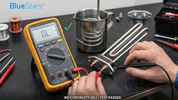 A wound coil being measured against its target resistance with a digital meter